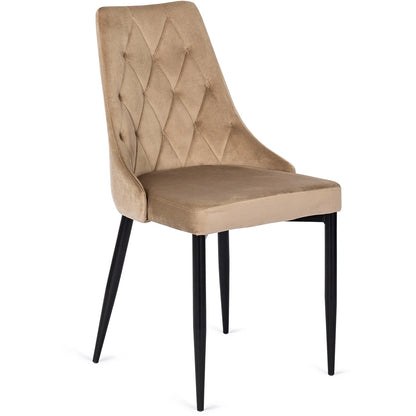 Elite CORK Beige Velvet Chair – Timeless Elegance for Your Interior