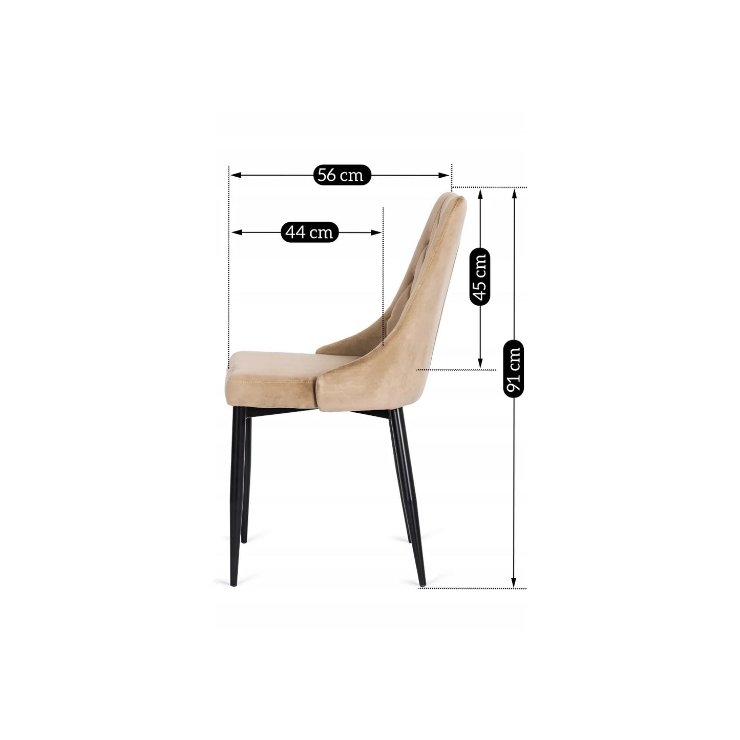 Elite CORK Beige Velvet Chair – Timeless Elegance for Your Interior