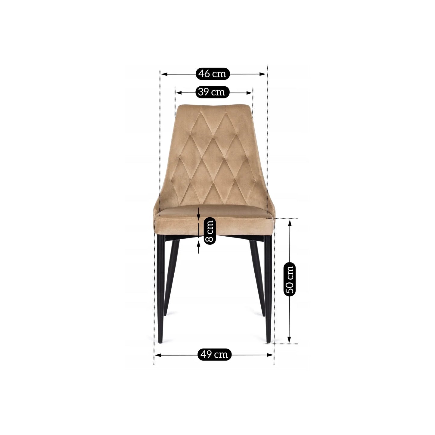 Elite CORK Beige Velvet Chair – Timeless Elegance for Your Interior