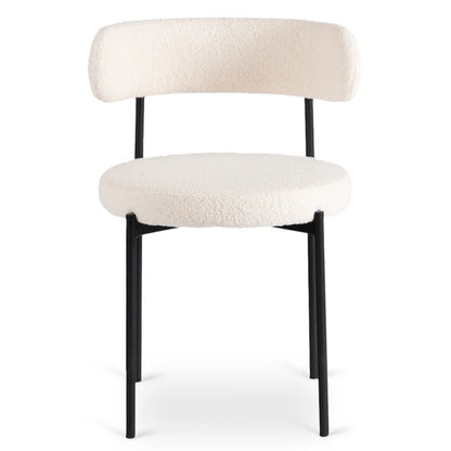 Elite TULSA Upholstered Lounge Chair – Cream Bouclé Modern