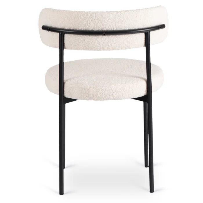 Elite TULSA Upholstered Lounge Chair – Cream Bouclé Modern