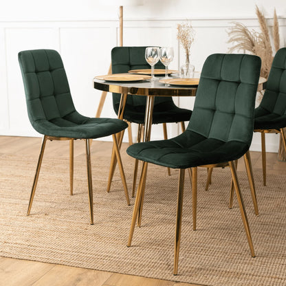Elite YORK Green Velvet Chair – A Touch of Luxury & Modern Elegance