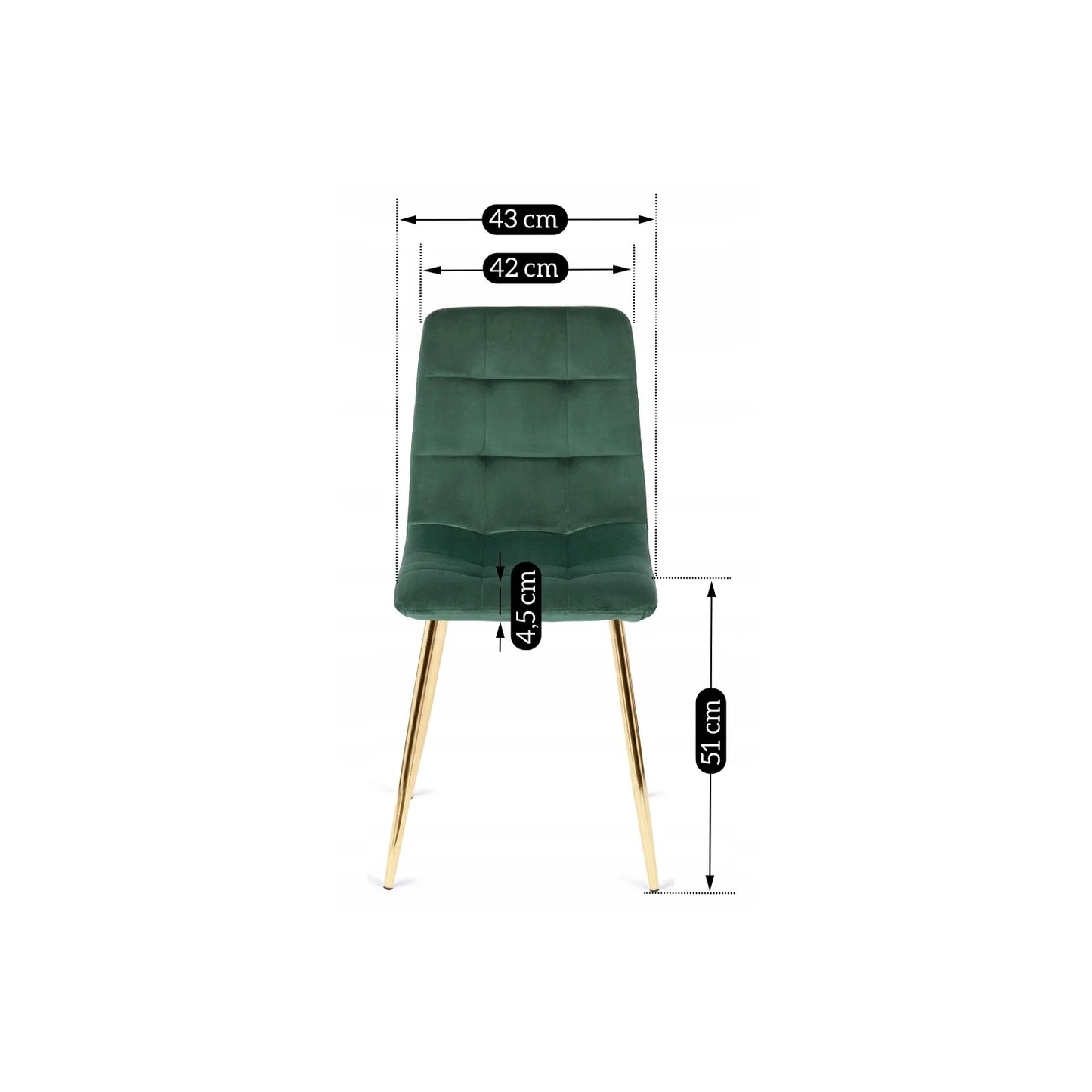 Elite YORK Green Velvet Chair – A Touch of Luxury & Modern Elegance