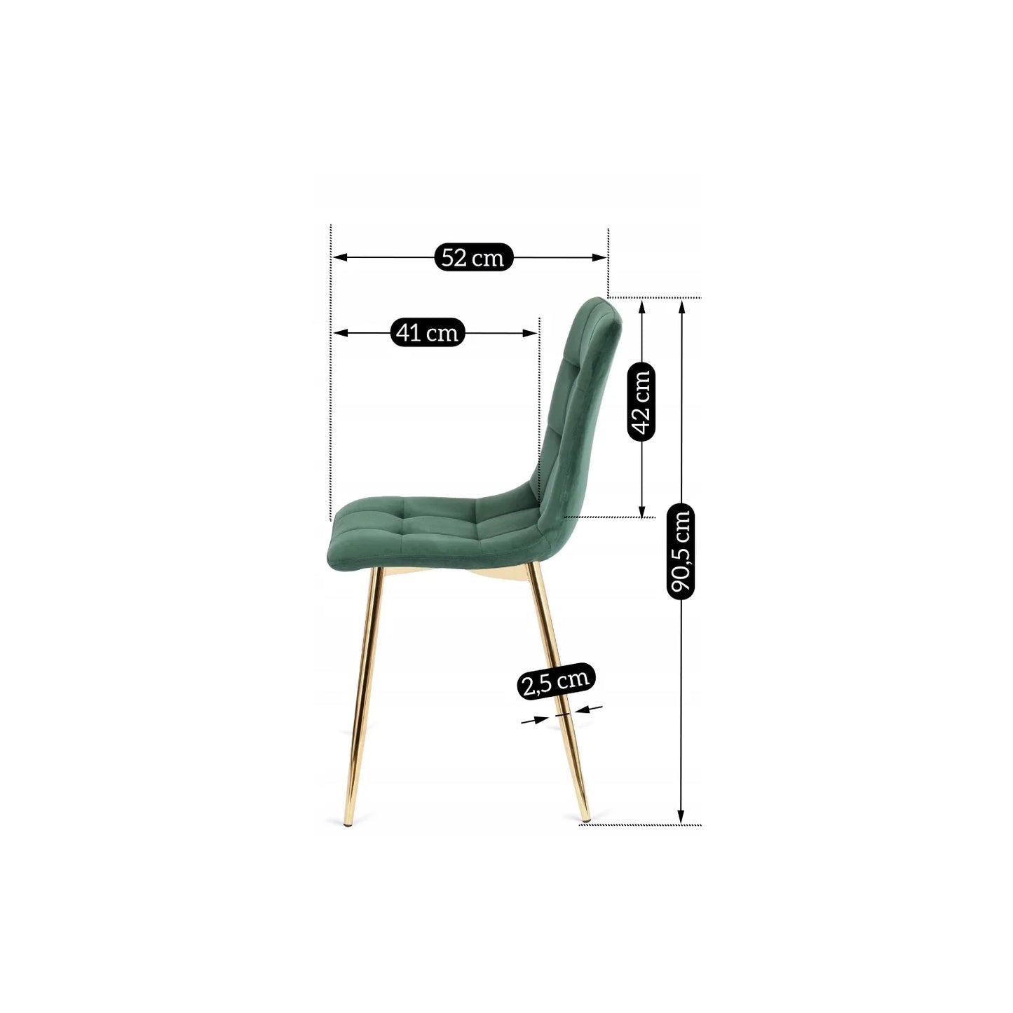 Elite YORK Green Velvet Chair – A Touch of Luxury & Modern Elegance