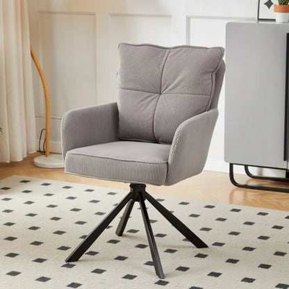 Elite CITY Modern swivel chair in grey corduroy