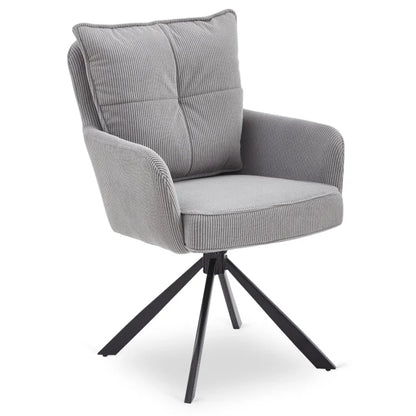 Elite CITY Modern swivel chair in grey corduroy