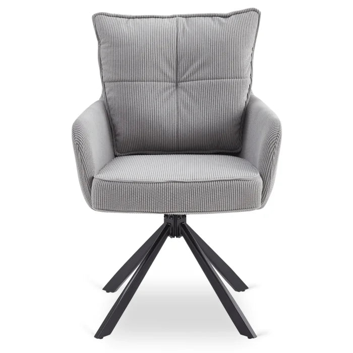 Elite CITY Modern swivel chair in grey corduroy