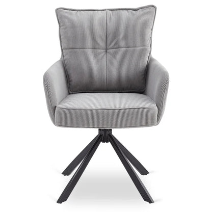 Elite CITY Modern swivel chair in grey corduroy