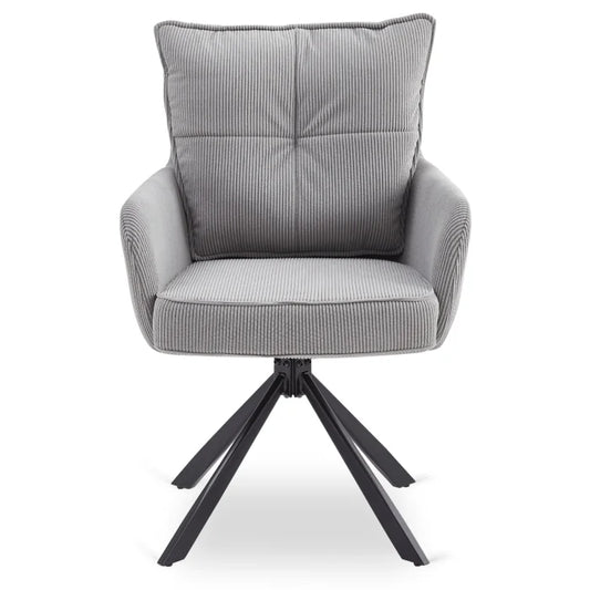 Elite CITY Modern swivel chair in grey corduroy
