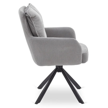 Elite CITY Modern swivel chair in grey corduroy