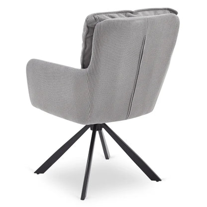 Elite CITY Modern swivel chair in grey corduroy