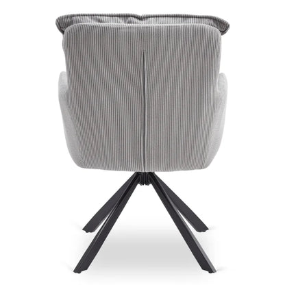 Elite CITY Modern swivel chair in grey corduroy