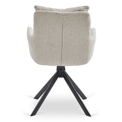 Elite PAUL Modern Upholstered Swivel Chair- Beige