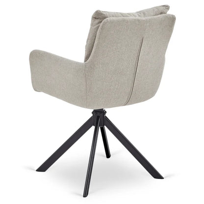 Elite PAUL Modern Upholstered Swivel Chair- Beige