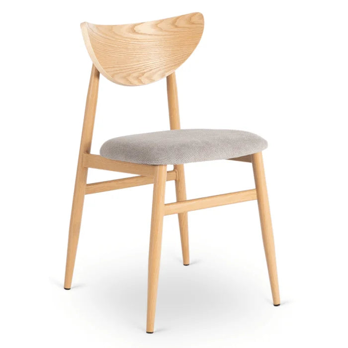 Elite BRAGA Upholstered Bentwood Chair Oak / Grey – Classic Retro