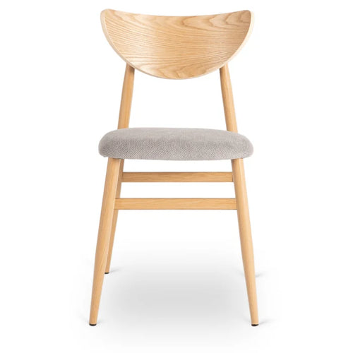 Elite BRAGA Upholstered Bentwood Chair Oak / Grey – Classic Retro