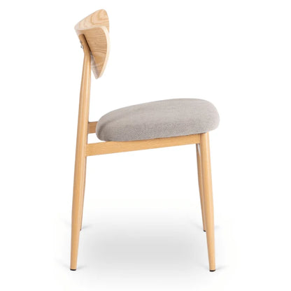 Elite BRAGA Upholstered Bentwood Chair Oak / Grey – Classic Retro