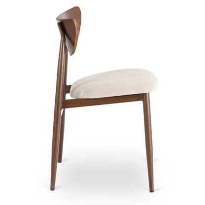 Elite BBRAGA Upholstered Bentwood Chair Walnut / Cream – Classic Retro