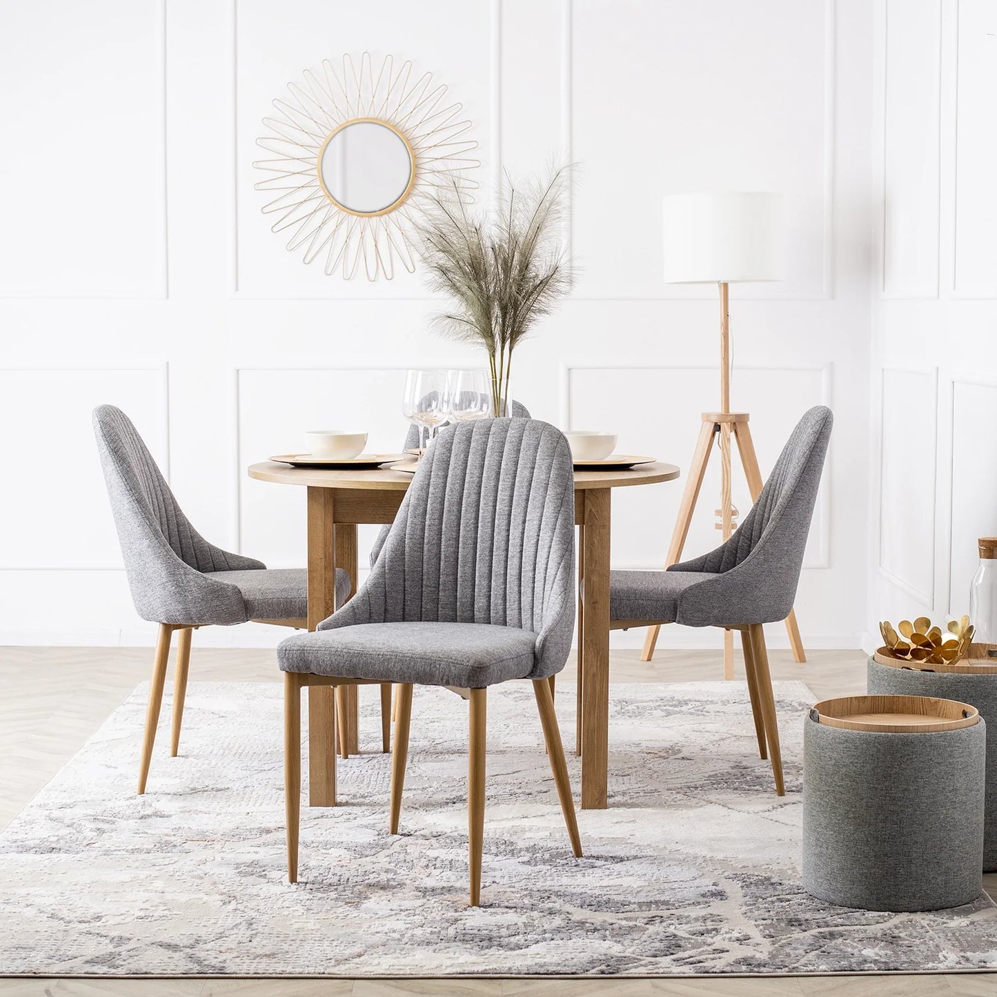 Elite TORINO Grey Fabric Chair – A Timeless Blend of Comfort & Style