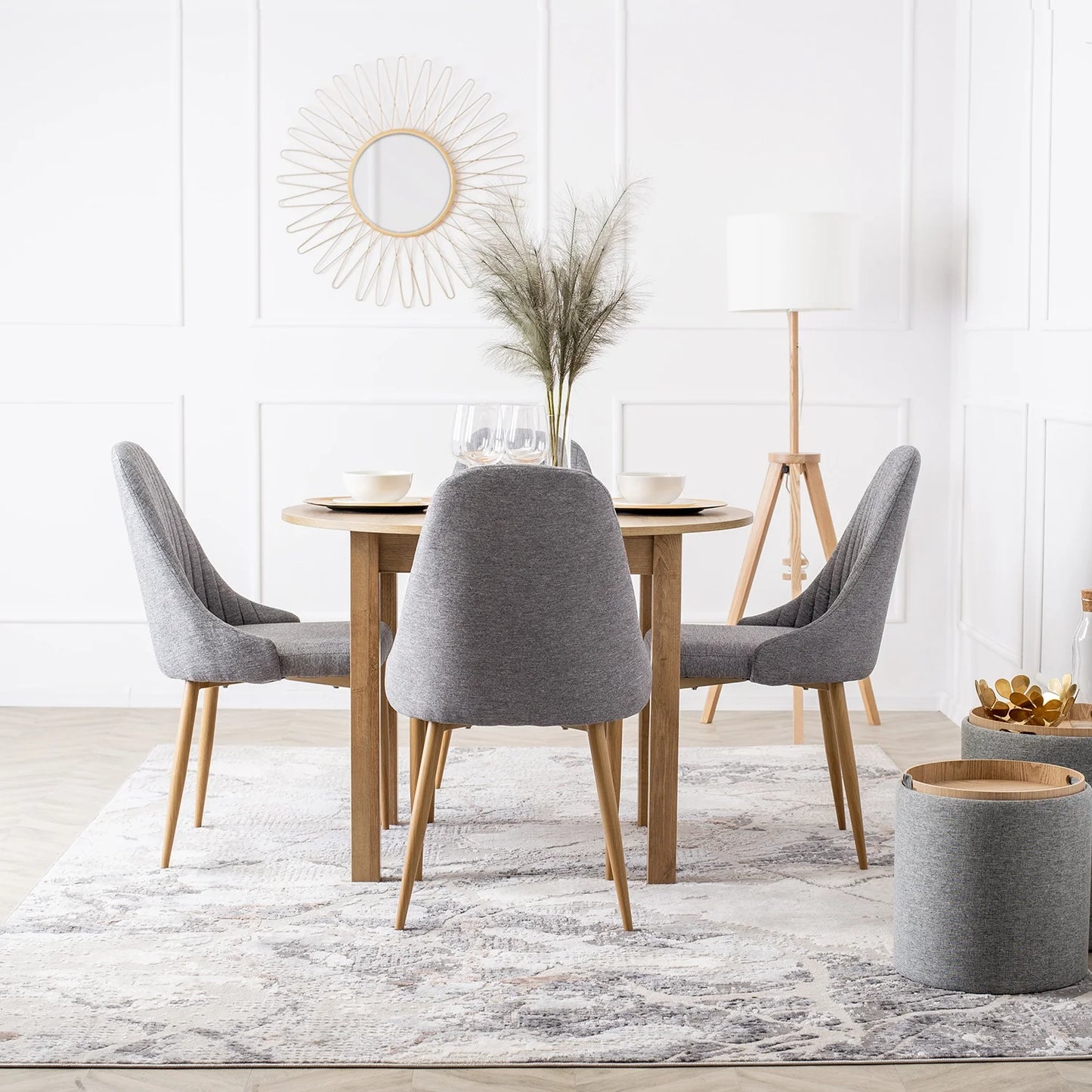 Elite TORINO Grey Fabric Chair – A Timeless Blend of Comfort & Style