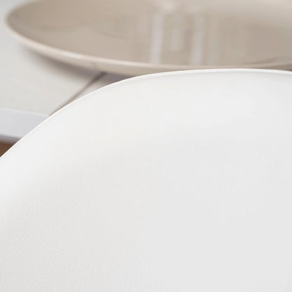 Elite WILLY Chair – White Eco-Leather & Golden Oak Frame