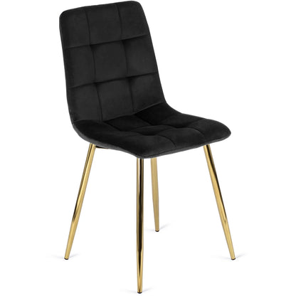 Elite YORK Black Velvet Chair – Bold Elegance with a Luxurious Touch