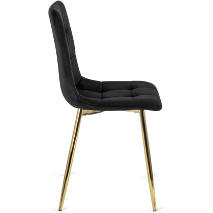Elite YORK Black Velvet Chair – Bold Elegance with a Luxurious Touch