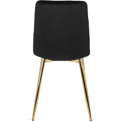 Elite YORK Black Velvet Chair – Bold Elegance with a Luxurious Touch