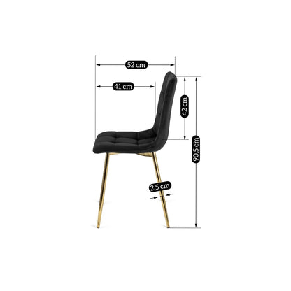 Elite YORK Black Velvet Chair – Bold Elegance with a Luxurious Touch