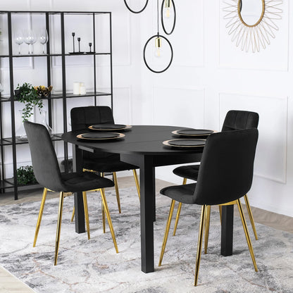 Elite YORK Black Velvet Chair – Bold Elegance with a Luxurious Touch