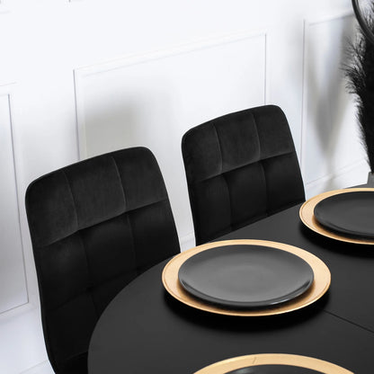Elite YORK Black Velvet Chair – Bold Elegance with a Luxurious Touch
