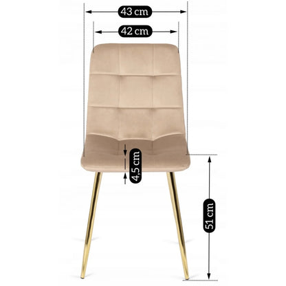 Elite YORK Cream Velvet Chair – A Perfect Fusion of Elegance & Comfort