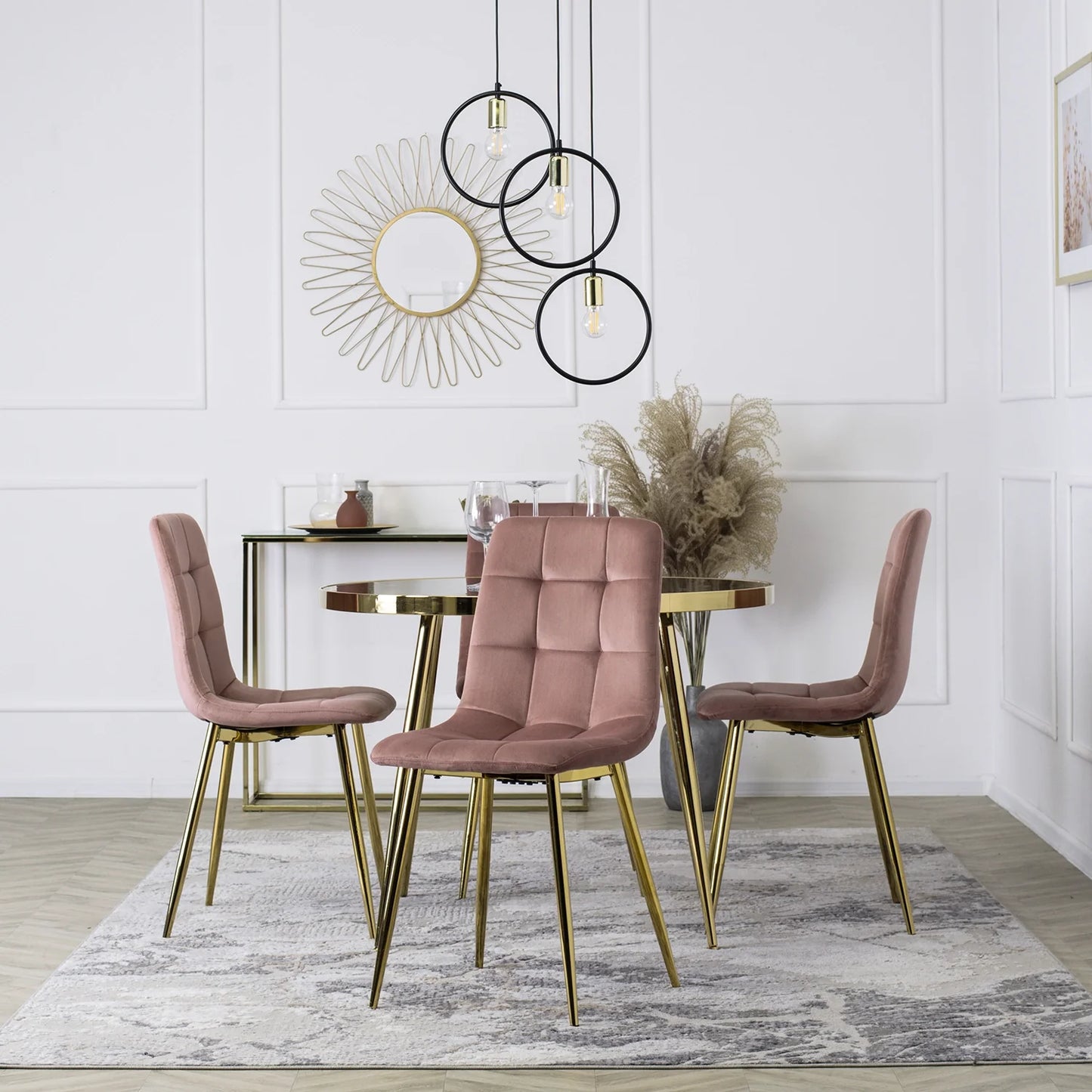 Elite YORK Pink Velvet Chair – A Statement of Elegance & Luxury