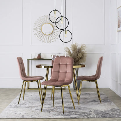 Elite YORK Pink Velvet Chair – A Statement of Elegance & Luxury