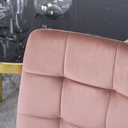 Elite YORK Pink Velvet Chair – A Statement of Elegance & Luxury