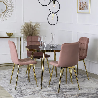 Elite YORK Pink Velvet Chair – A Statement of Elegance & Luxury