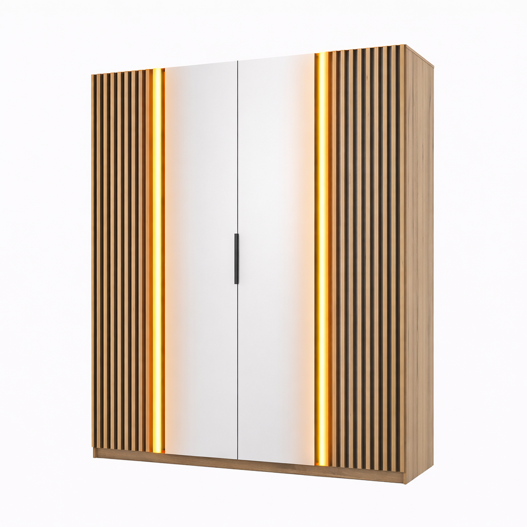 LE KAJA EV/EV-BL 2LAM 2 Wardrobe with Mirror