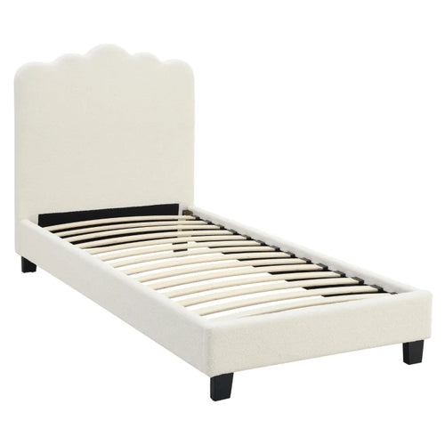 Elite CRATER Boucle Single Bed with Colour Options- 90 x 200 cm