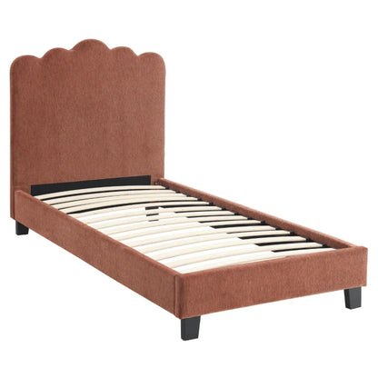 Elite CRATER Velour Single Bed with Colour Options- 90 x 200 cm
