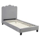 Elite CRATER Velour Single Bed with Colour Options- 90 x 200 cm
