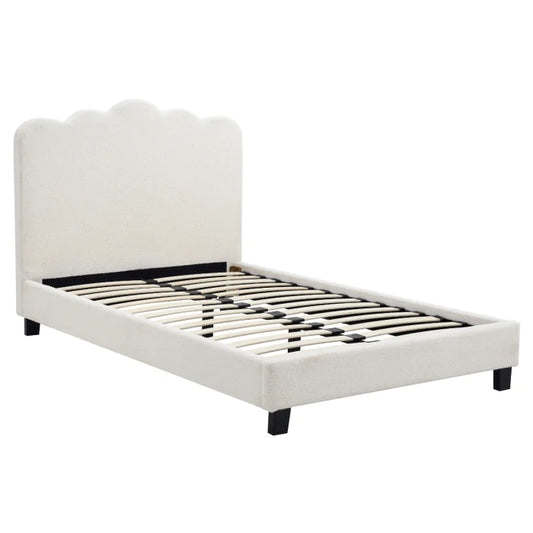 Elite CRATER Boucle Single Bed with Colour Options-120 x 200 cm