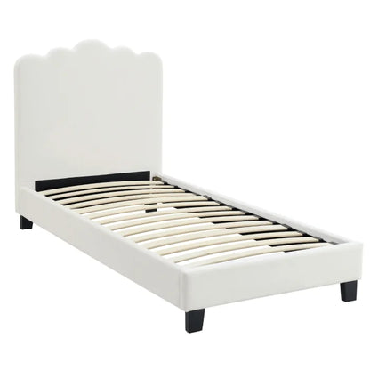 Elite CRATER Velour Single Bed with Colour Options- 90 x 200 cm