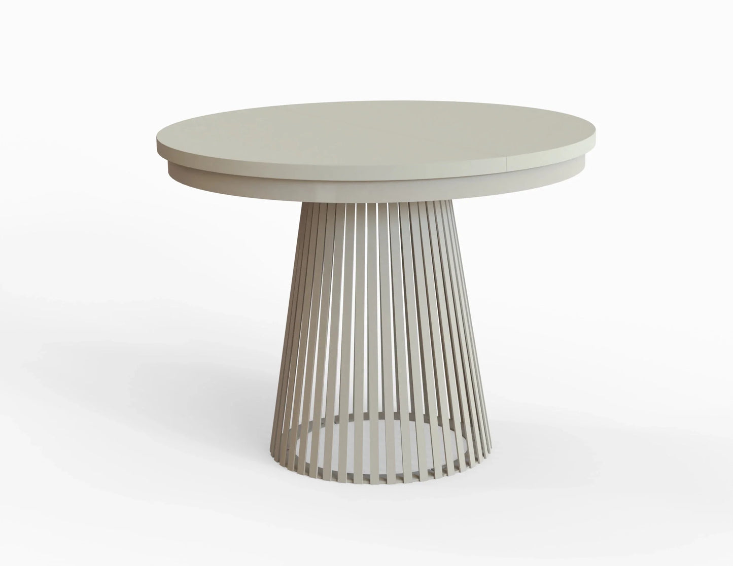 Redpak Nelly Ø100 cm Extendable Dining Table with Metal Slat Base