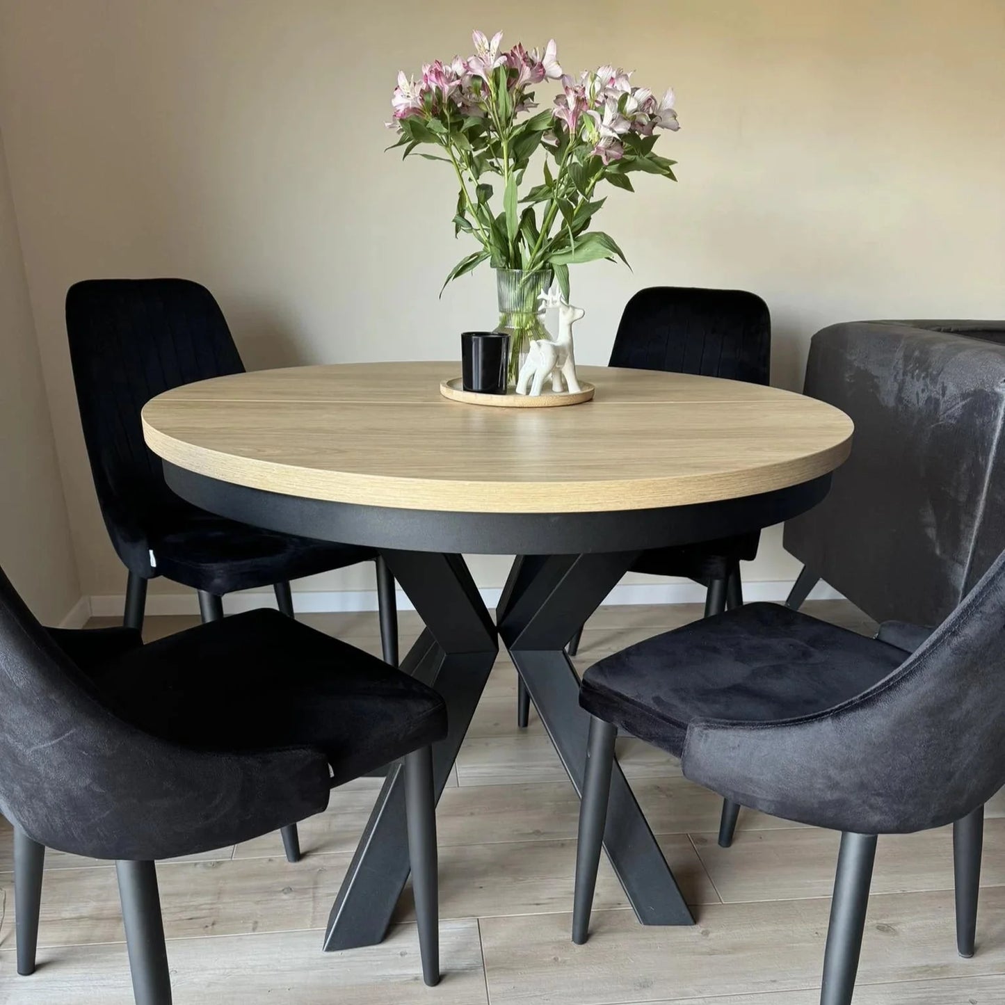 Round Extendable Table Redpak Oslo Ø120