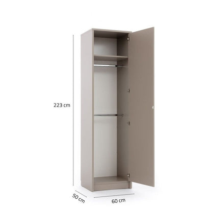 Customizable Genius Murphy Bed Furniture Set 140 x 200 cm Congo, LED Lighting