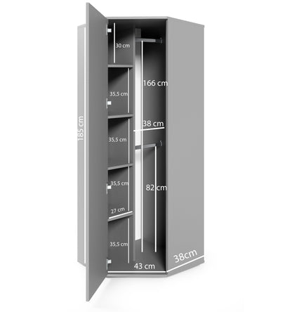 PK Bianco 21 Hallway Wardrobe Set - Upholstered Panels in Various Colours