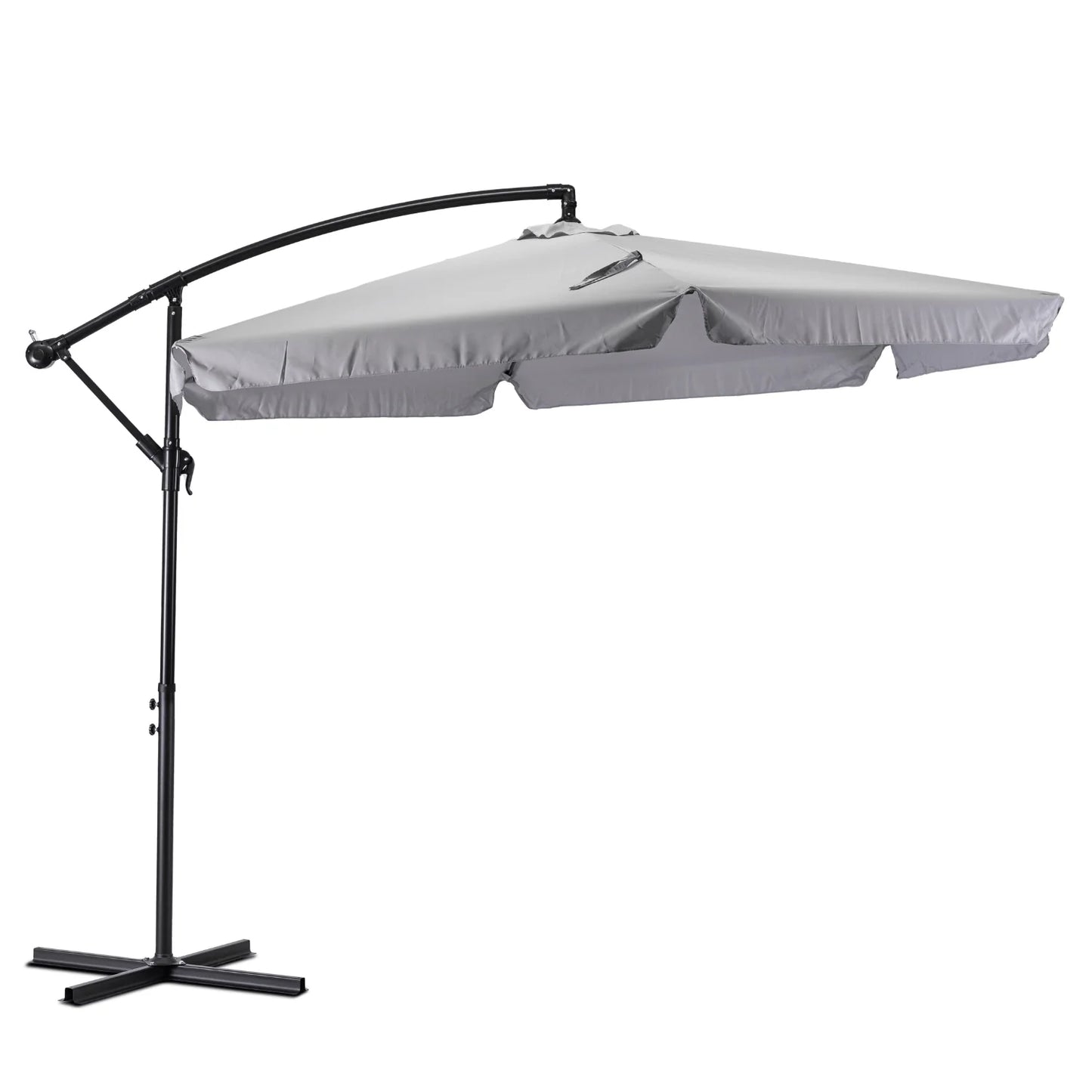 Elite AKRON Garden Umbrella Light Grey - Large Waterproof Outdoor Parasol