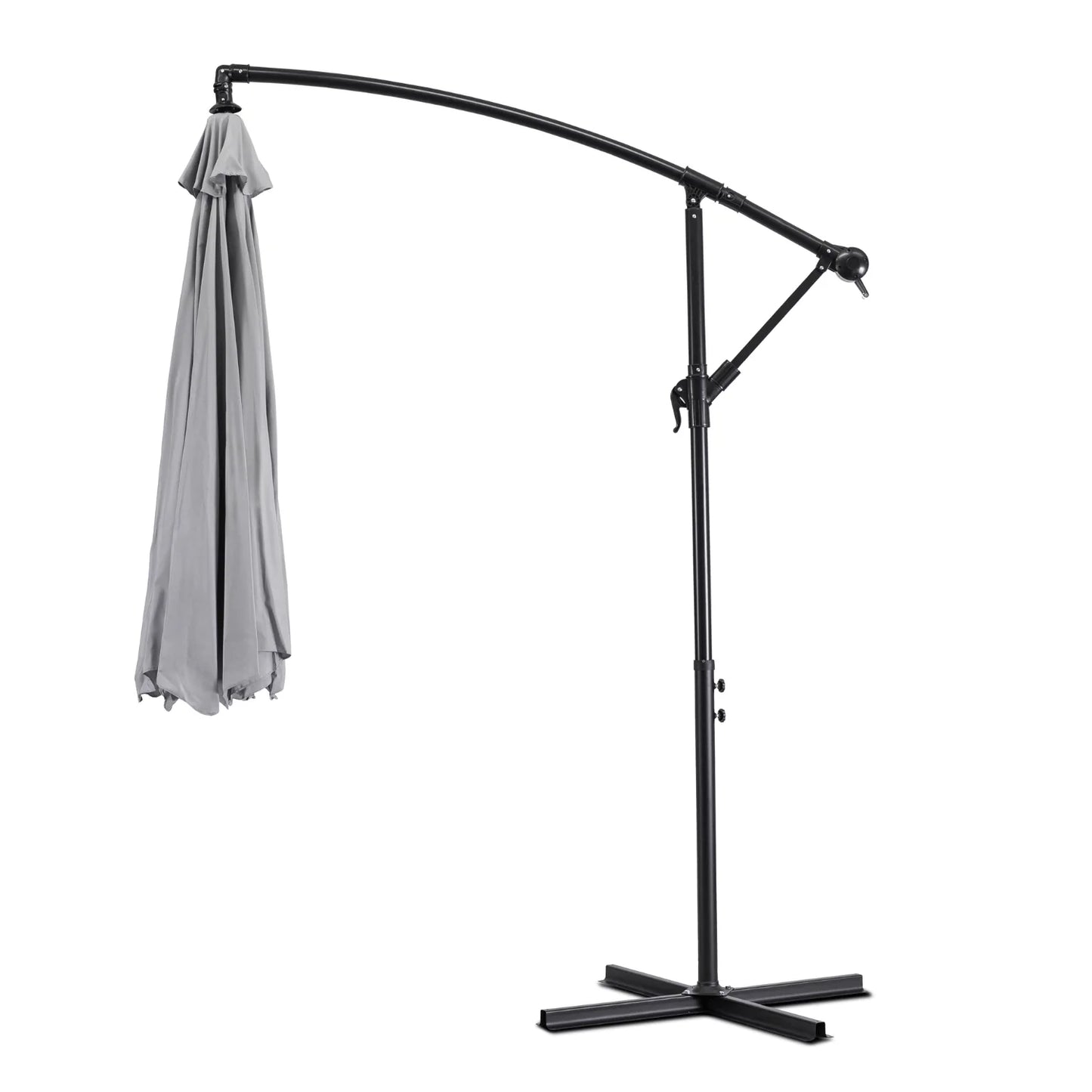 Elite AKRON Garden Umbrella Light Grey - Large Waterproof Outdoor Parasol