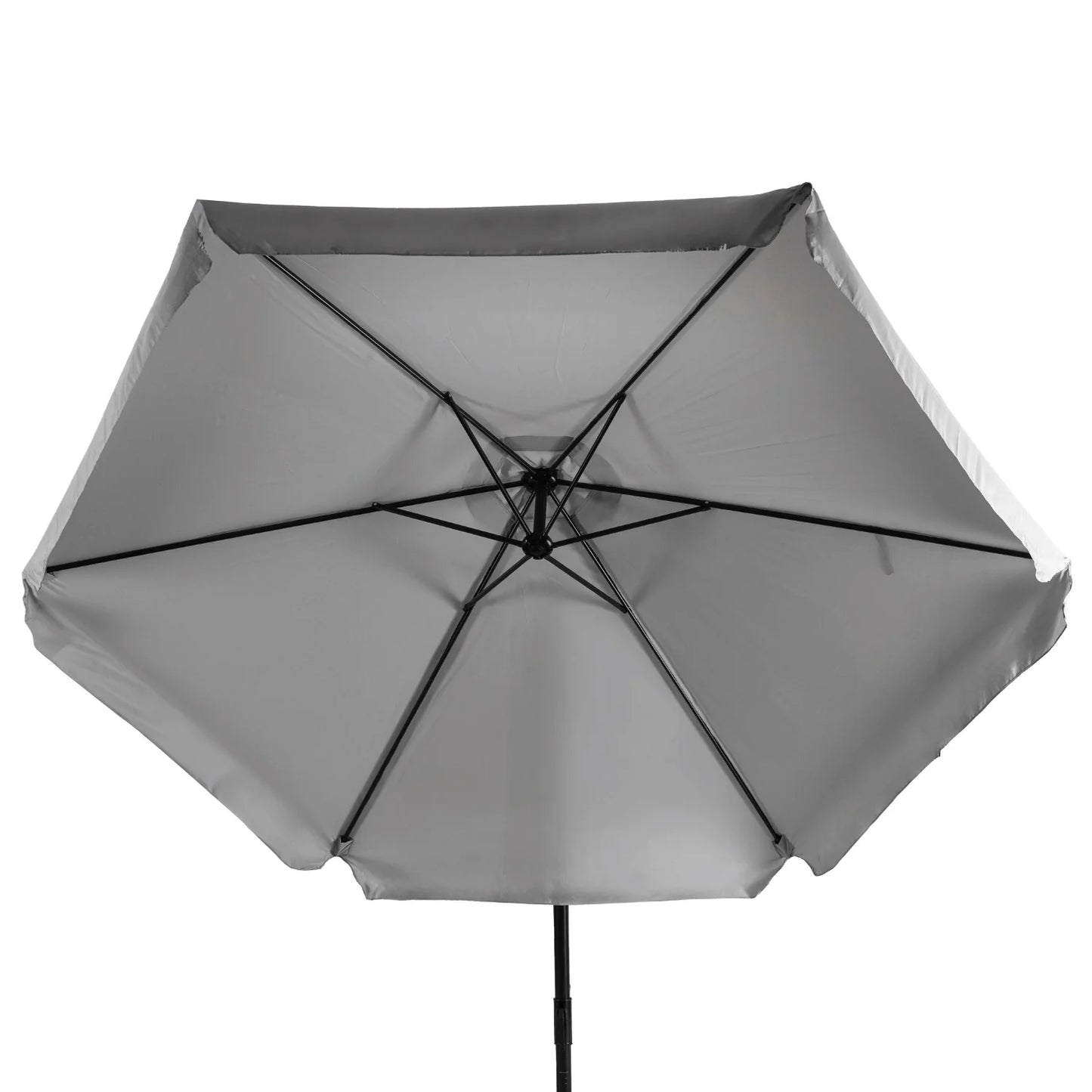 Elite AKRON Garden Umbrella Light Grey - Large Waterproof Outdoor Parasol