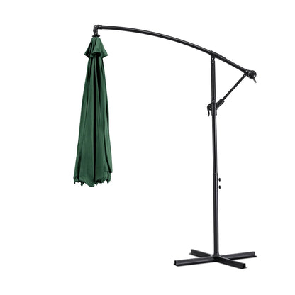 Elite AKRON Garden Umbrella  Green - Large Waterproof Outdoor Parasol